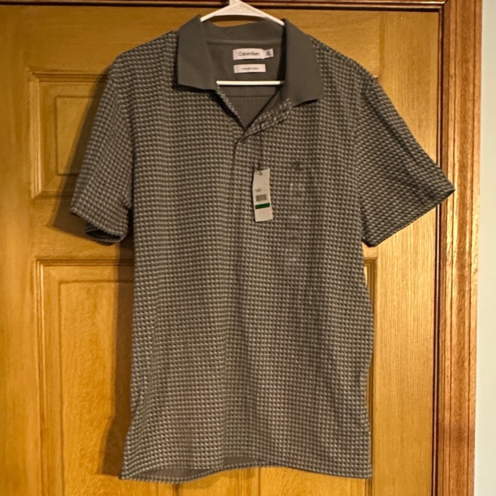 Calvin Klein Gray Men's Polo Shirt